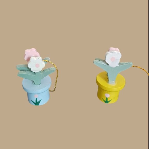 Vtg mini Easter Bunnies Figurines & Decorations Set 10pcs Pastel Colors - Picture 2 of 10